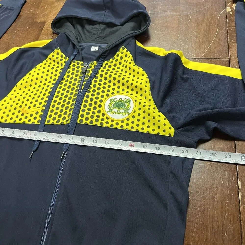 Nike EJSC‎ Etoile Soccer Track Yellow Jacket Men's Sz 18 L Casablanca Moroccan